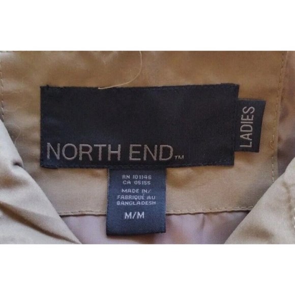 North End Jacket Womens Medium Pockets Drawstring Waist Full Zip Utility Fall - Picture 3 of 16